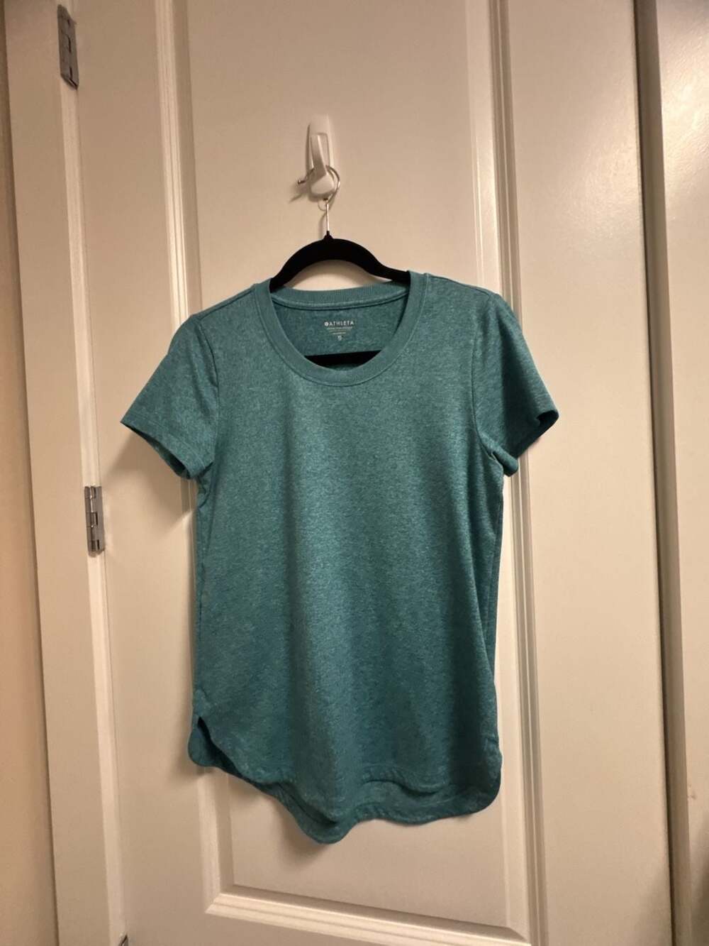Athleta T-Shirt Size XS Blue Heathered Short Sleeve Crew Neck Athletic Tee